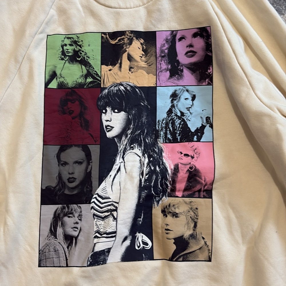 Taylor Swift Cream Hoodie Casual Pullover - Picture 4 of 4